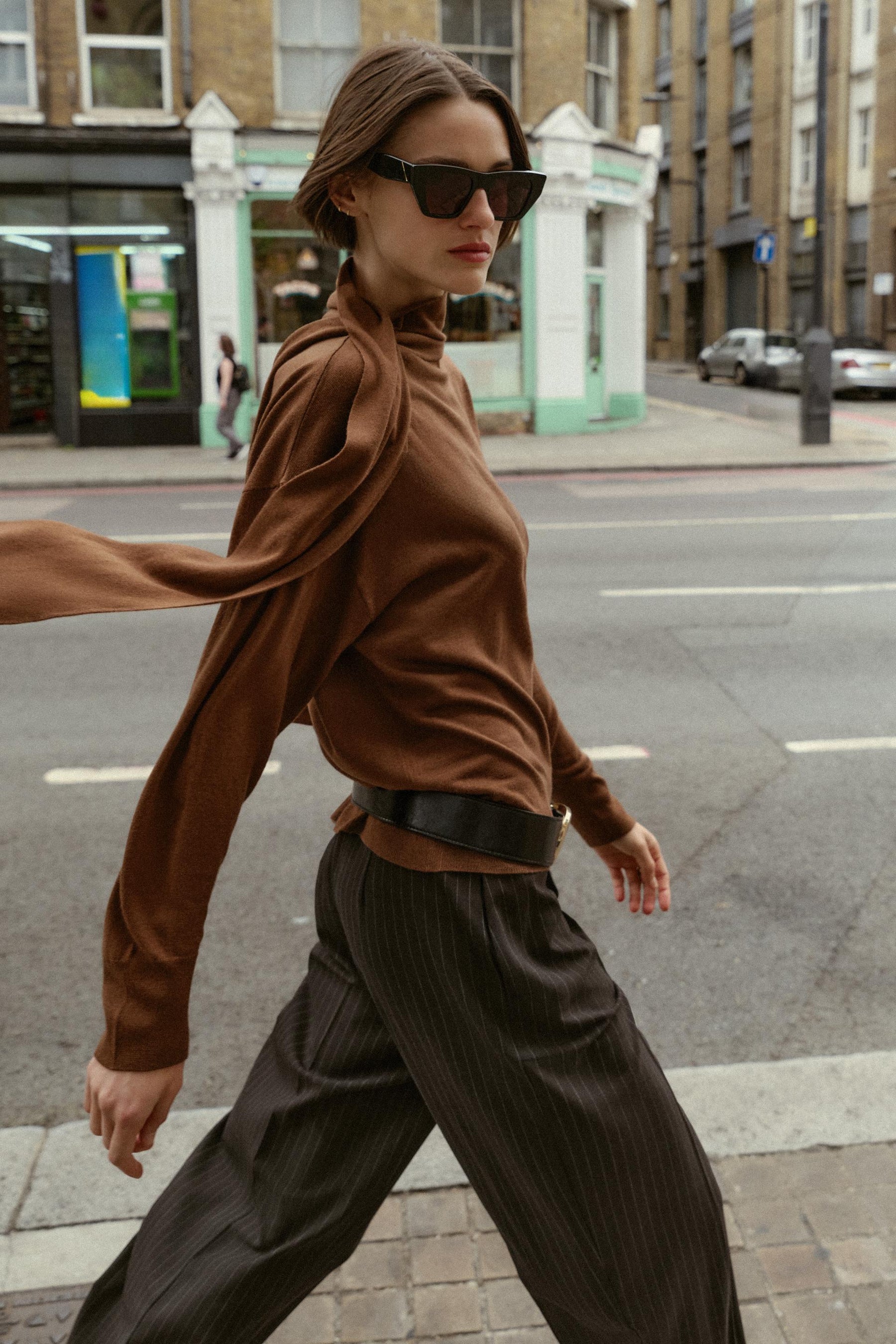 Strickpullover mit Schleife