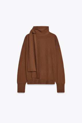 Strickpullover mit Schleife