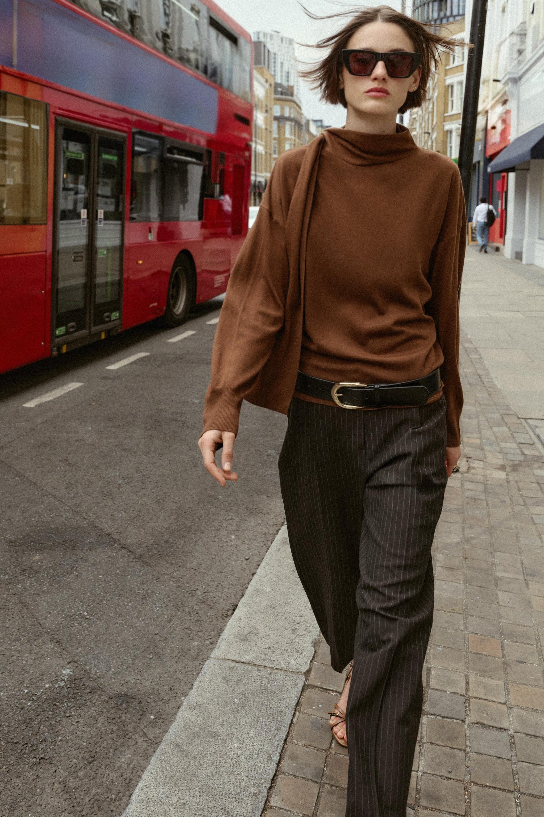 Strickpullover mit Schleife