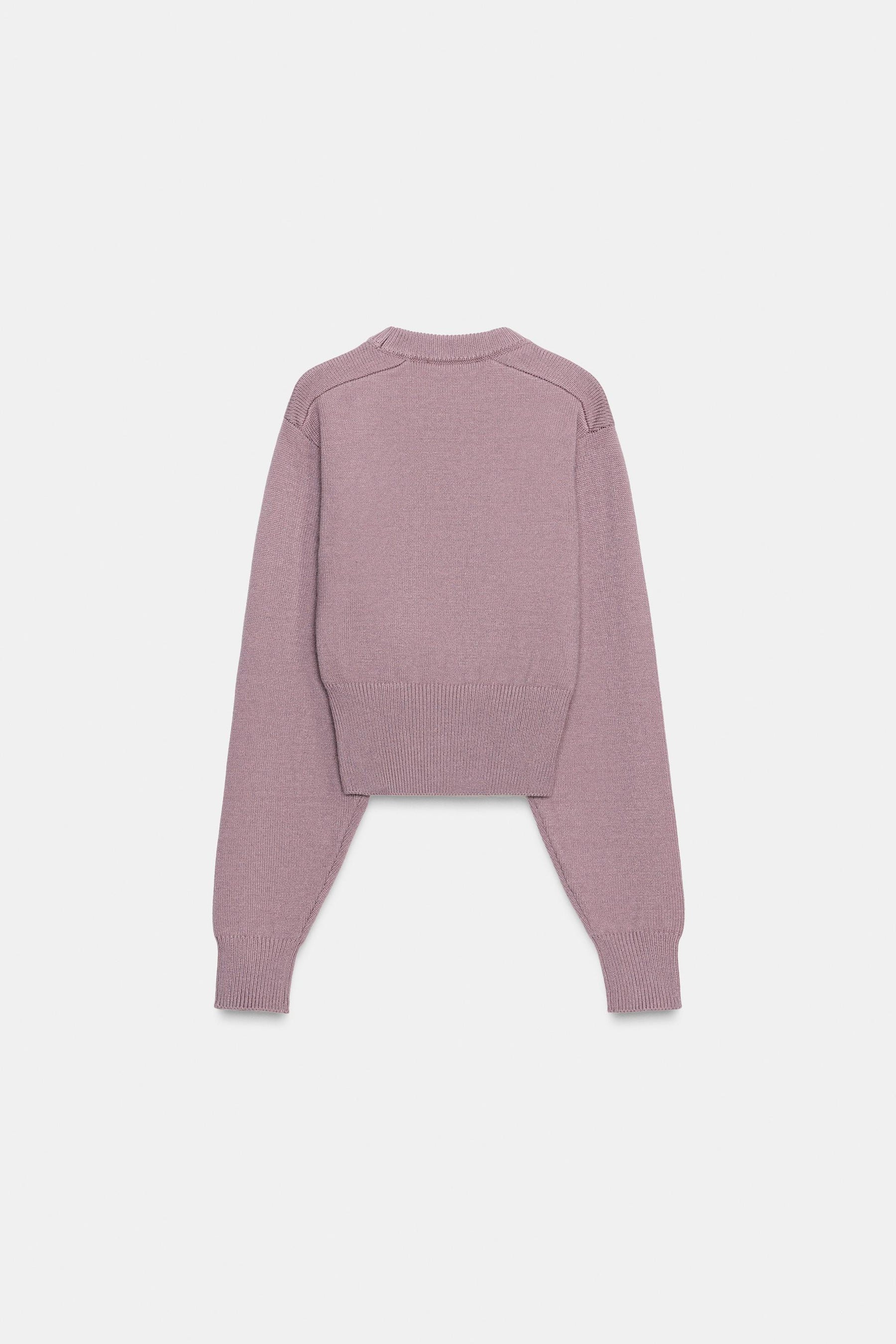 CROPPED PLAIN KNIT JUMPER - Image 2