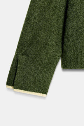 Cardigan mit Kontrastbesatz