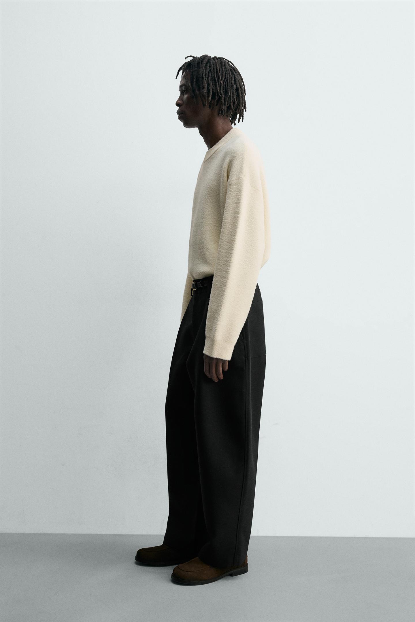 Strukturierter, lässiger Pullover 