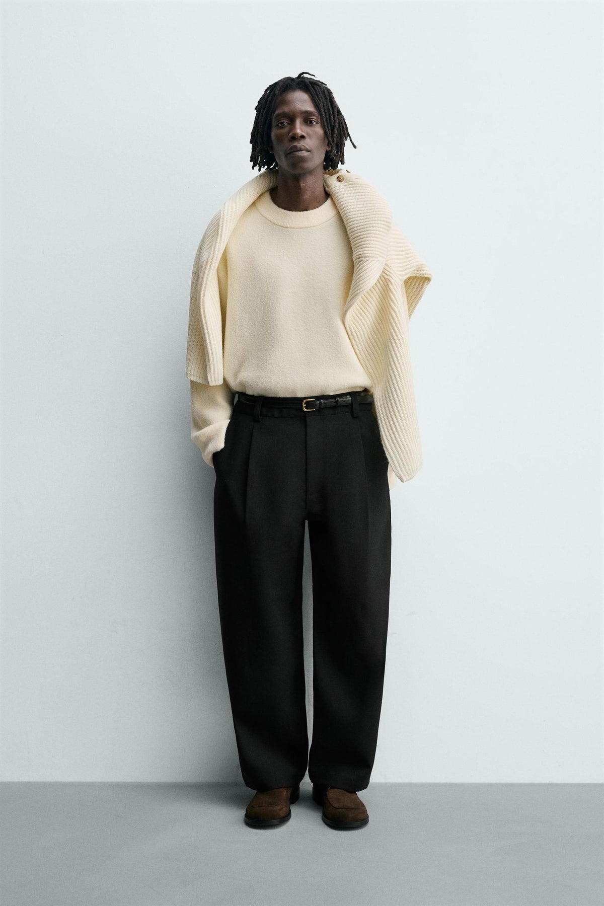 Strukturierter, lässiger Pullover 