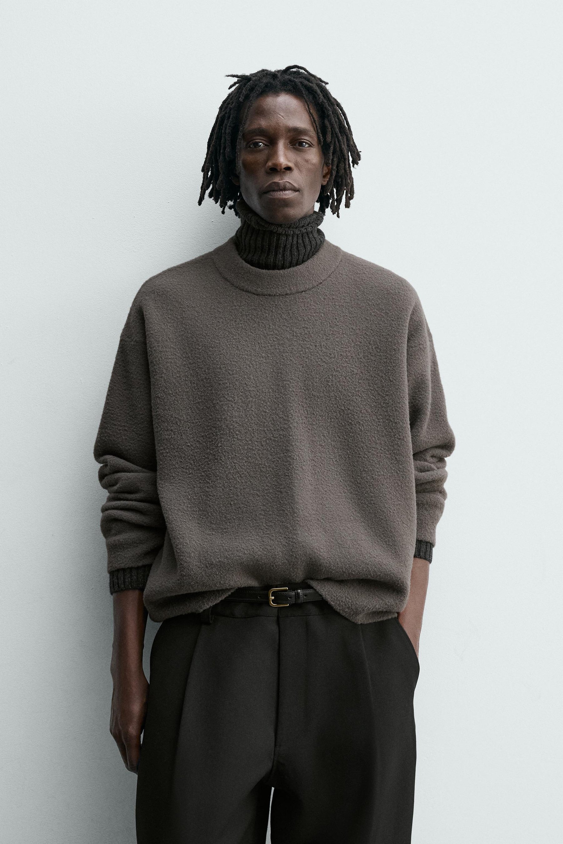 Strukturierter, lässiger Pullover 