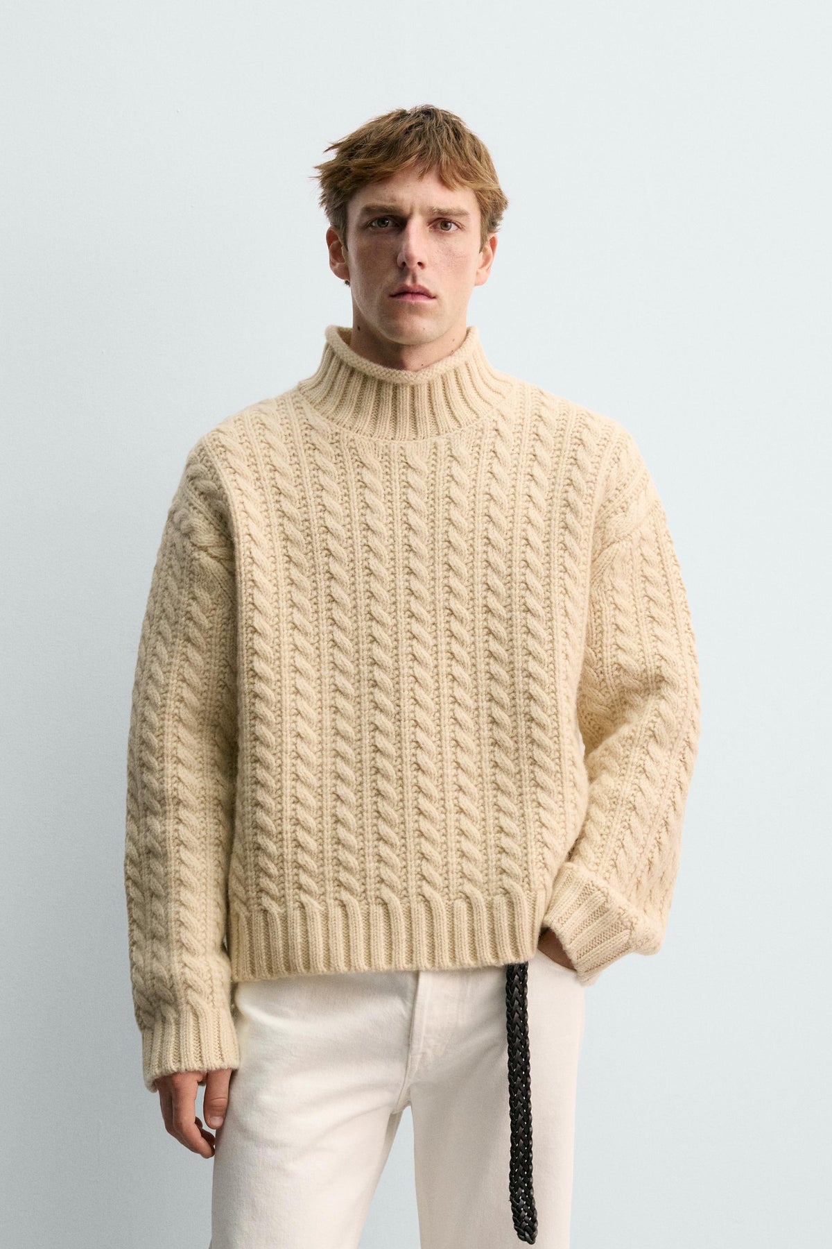 Zopfstrickpullover