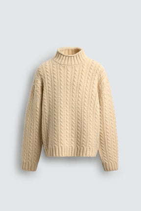 AARON LEVINE X CABLE KNIT WOOL JUMPER - Image 6