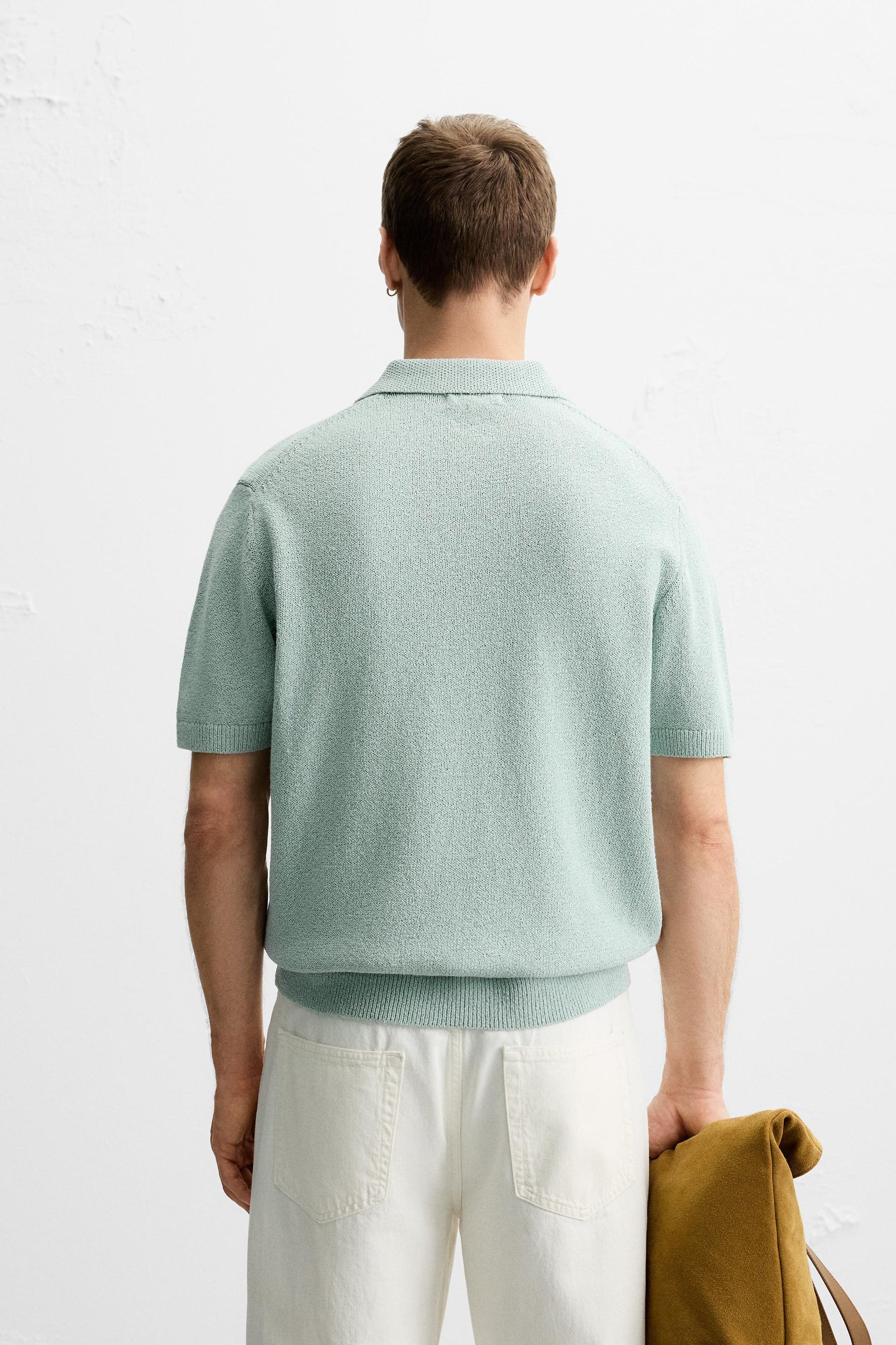 TEXTURED KNIT POLO SHIRT - Image 3
