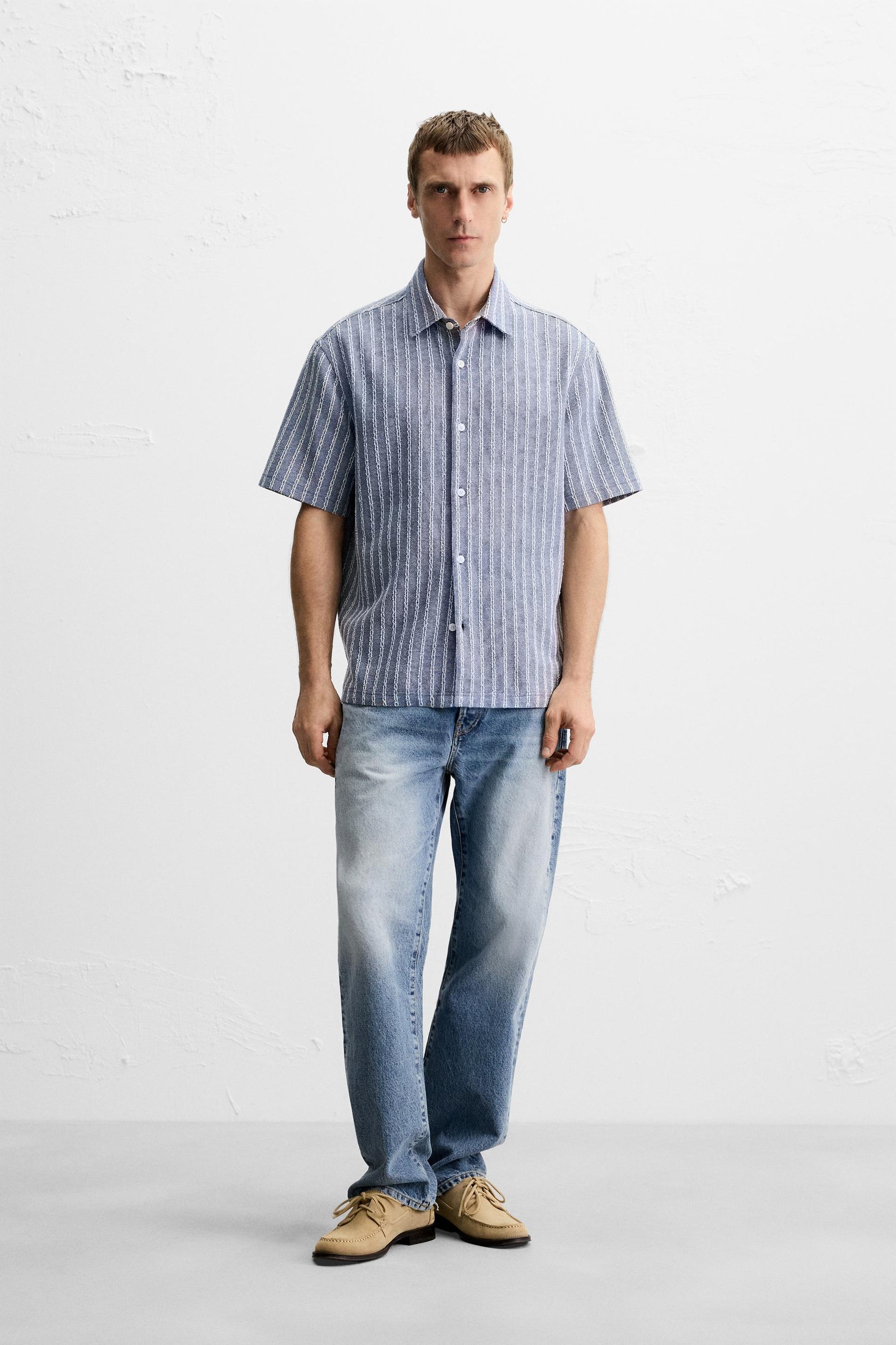 STRIPED JACQUARD SHIRT - Image 1