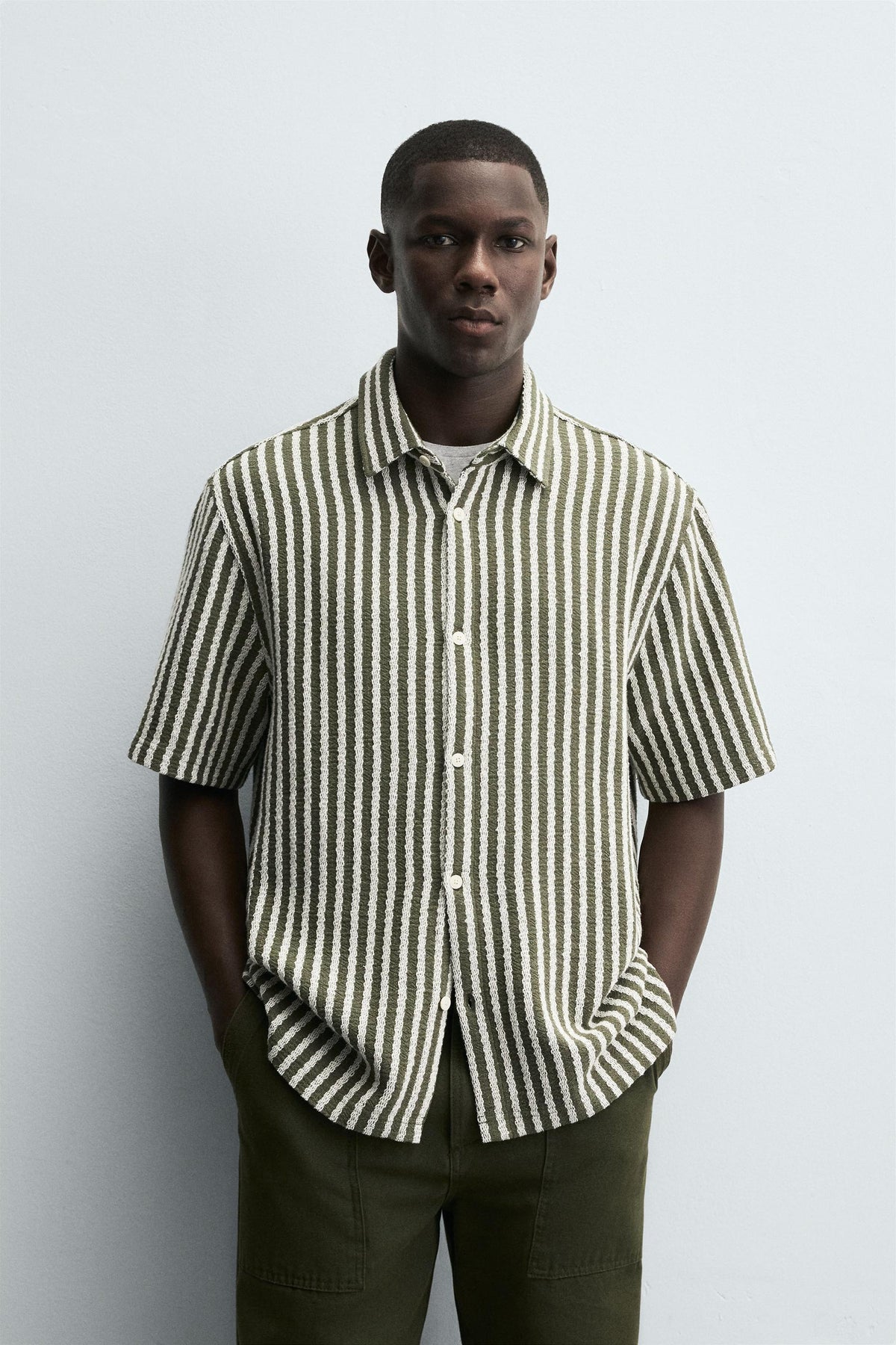 STRIPED JACQUARD SHIRT - Image 2