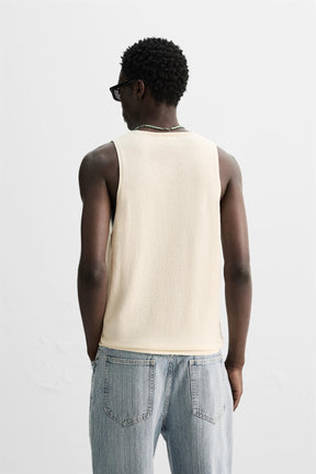 LIGHTWEIGHT KNIT TANK TOP - Image 3