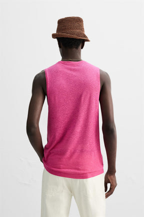 VISCOSE-LINEN TANK TOP - Image 3