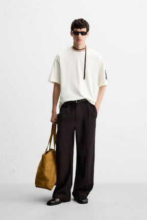 CONTRAST EMBROIDERY SHIRT - Image 1