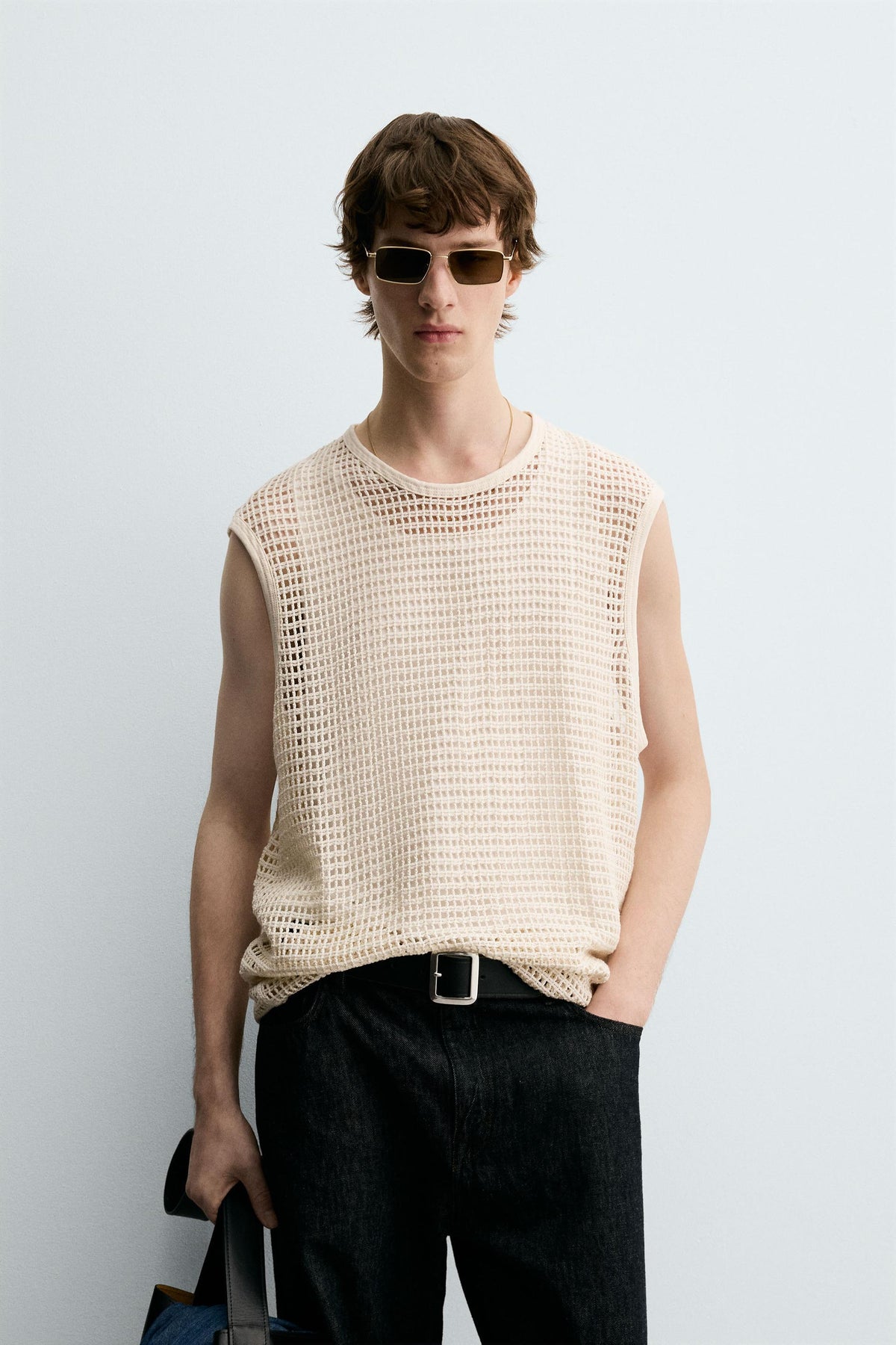 CROCHET TEXTURED T-SHIRT - Image 2