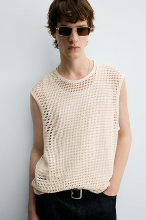 CROCHET TEXTURED T-SHIRT - Image 5