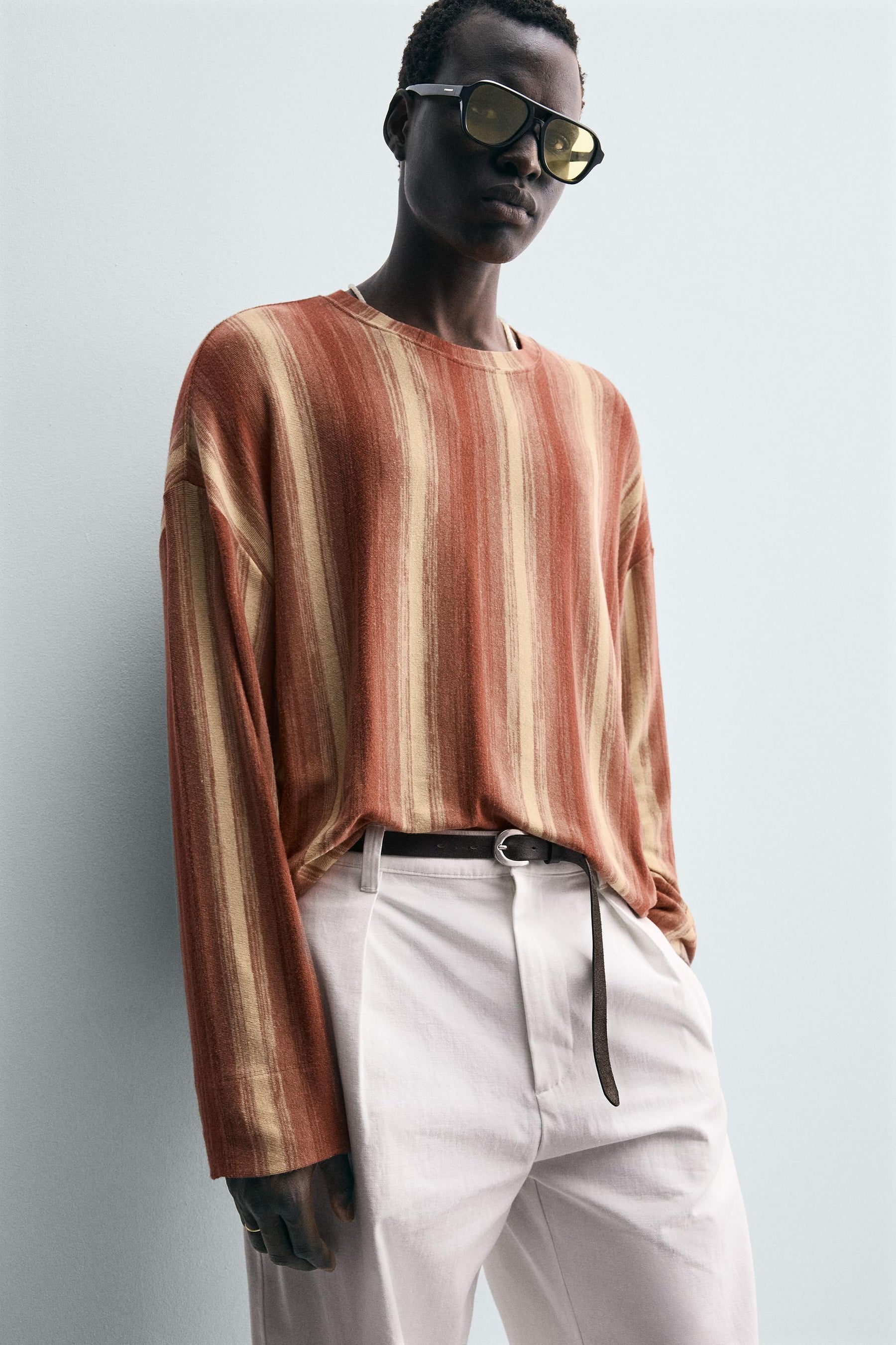 FLOWING STRIPED T-SHIRT - Image 5