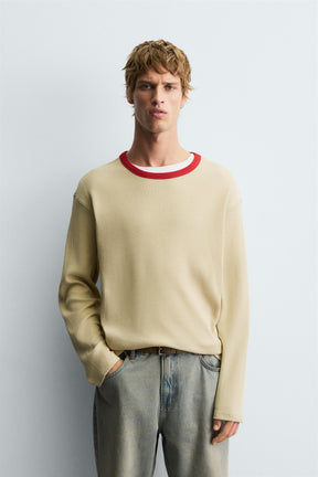 Waffelstrick-T-Shirt