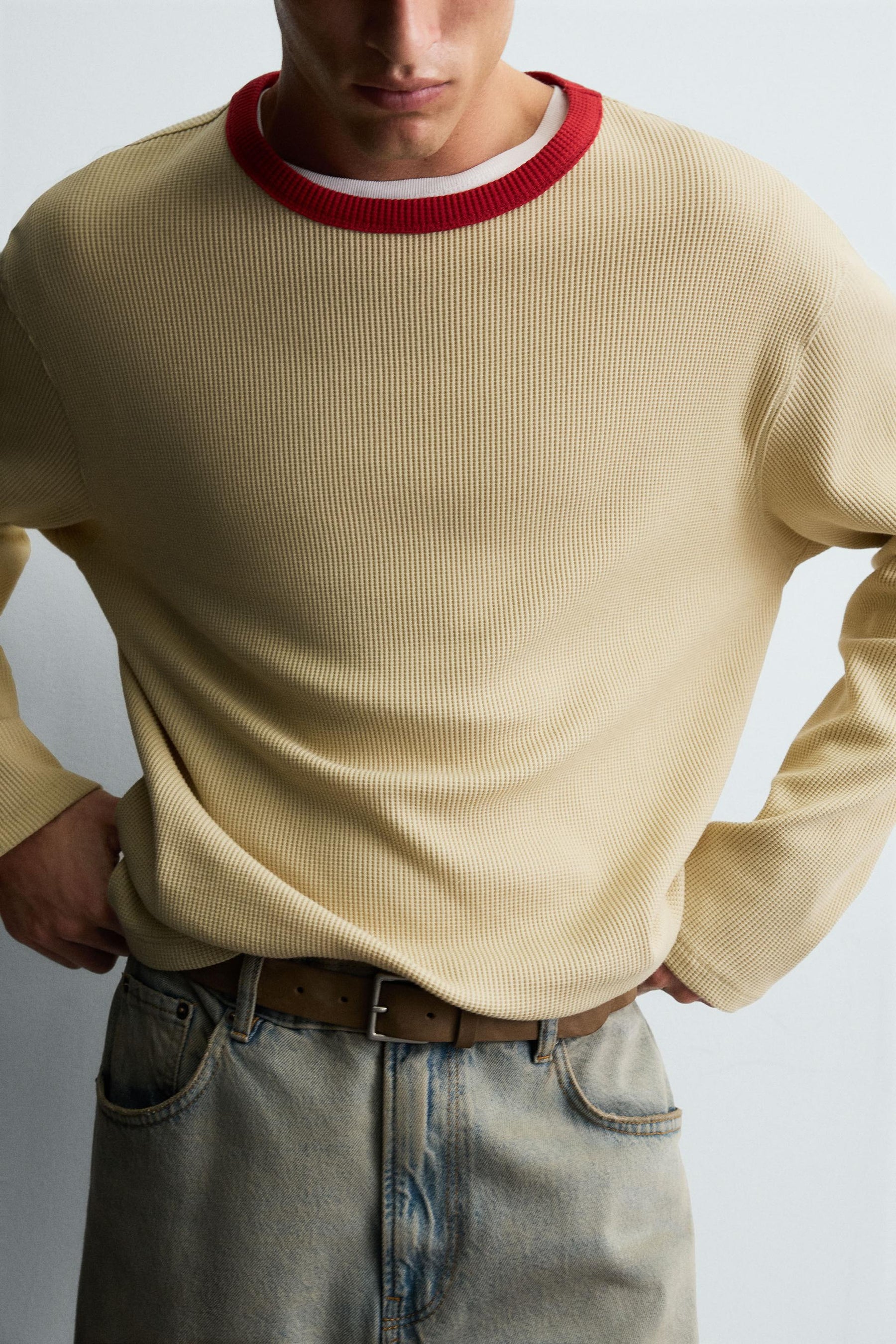 Waffelstrick-T-Shirt