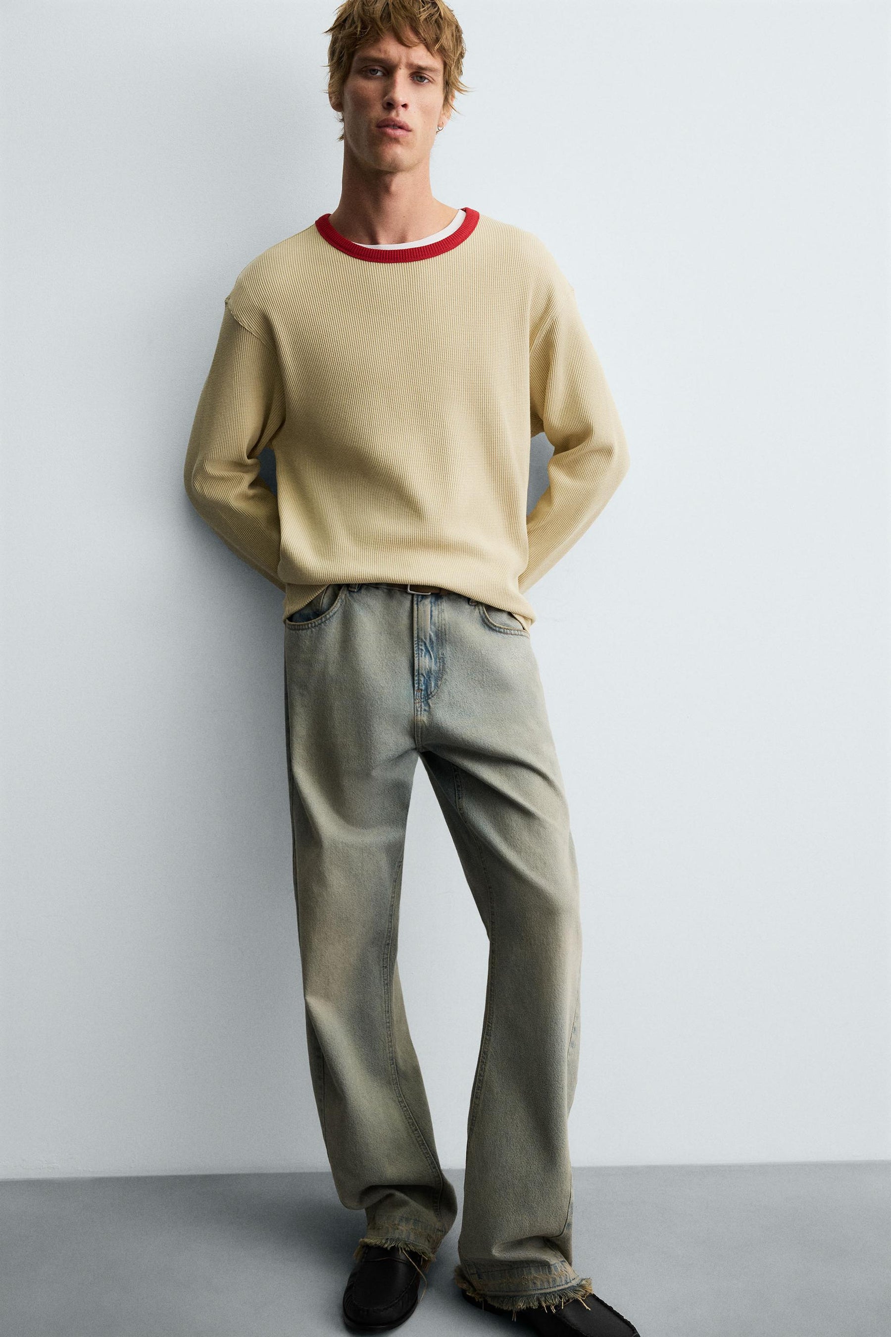 Waffelstrick-T-Shirt