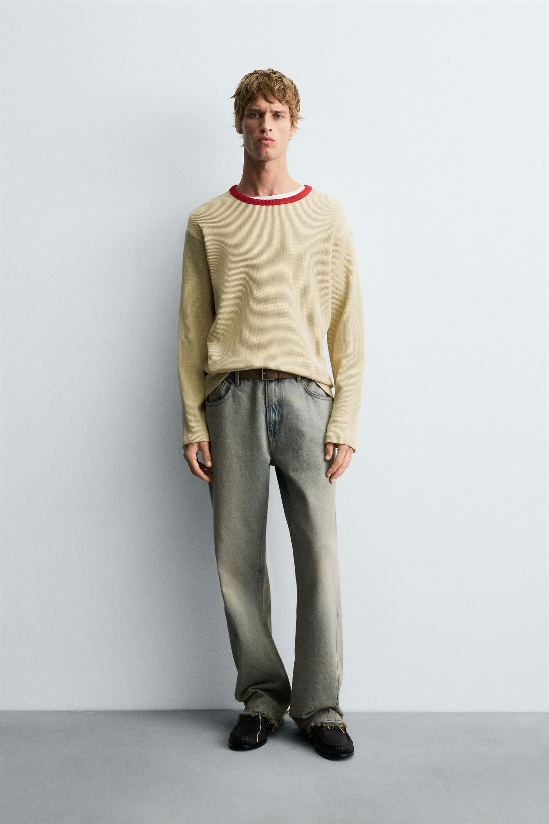 Waffelstrick-T-Shirt