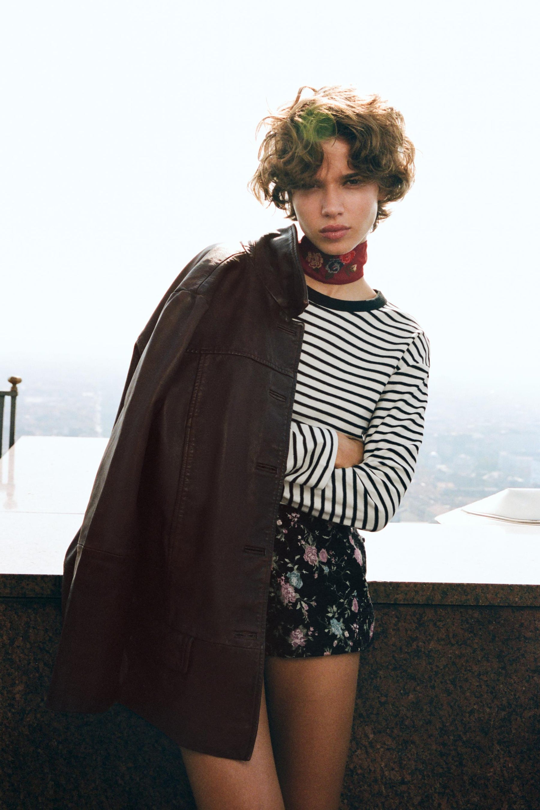 Jacke aus gewaschenem Leder