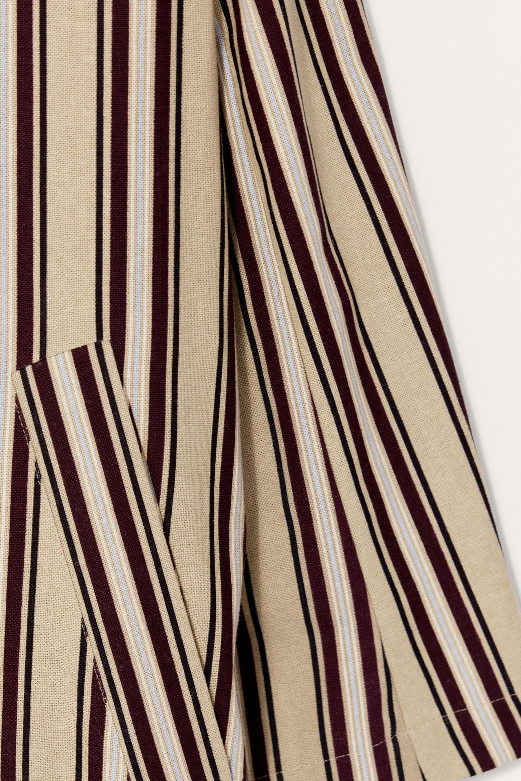 LIMITED EDITION STRIPED COTTON/LINEN TRENCH COAT - Image 4