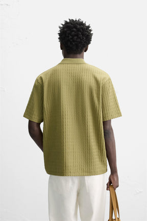 Polohemd aus strukturiertem Strick