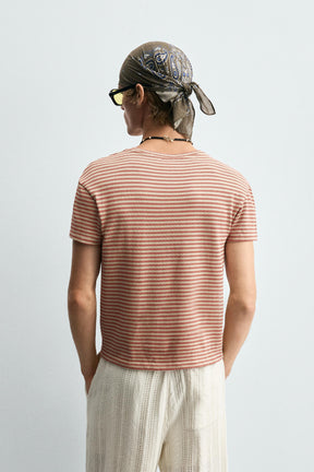 STRIPED JACQUARD T-SHIRT - Image 3
