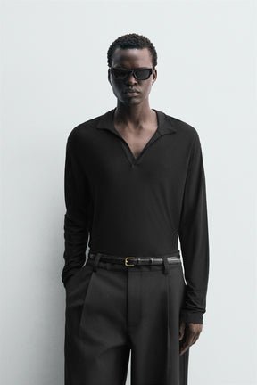 SEMI-SHEER LYOCELL POLO SHIRT - Image 2