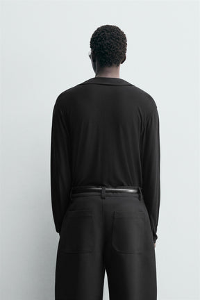 SEMI-SHEER LYOCELL POLO SHIRT - Image 3