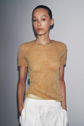 METALLIC-KURZARMHEMD