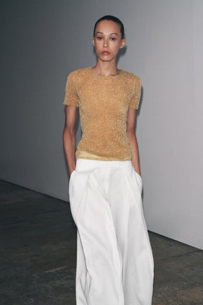 METALLIC-KURZARMHEMD