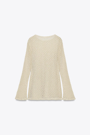 Tunika aus Metallic-Garn