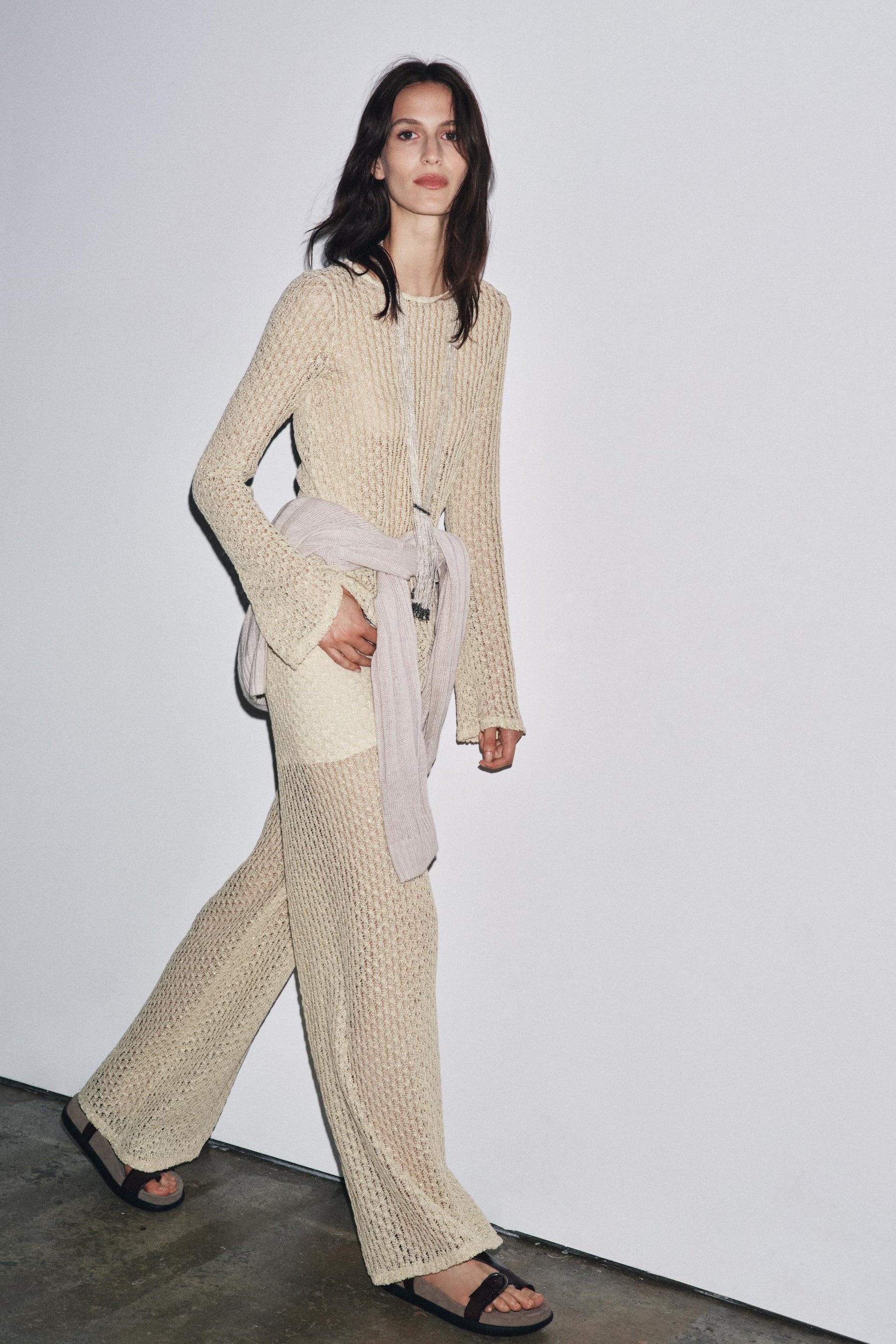 Tunika aus Metallic-Garn