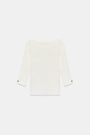 Geripptes Hemd mit Knopfleiste