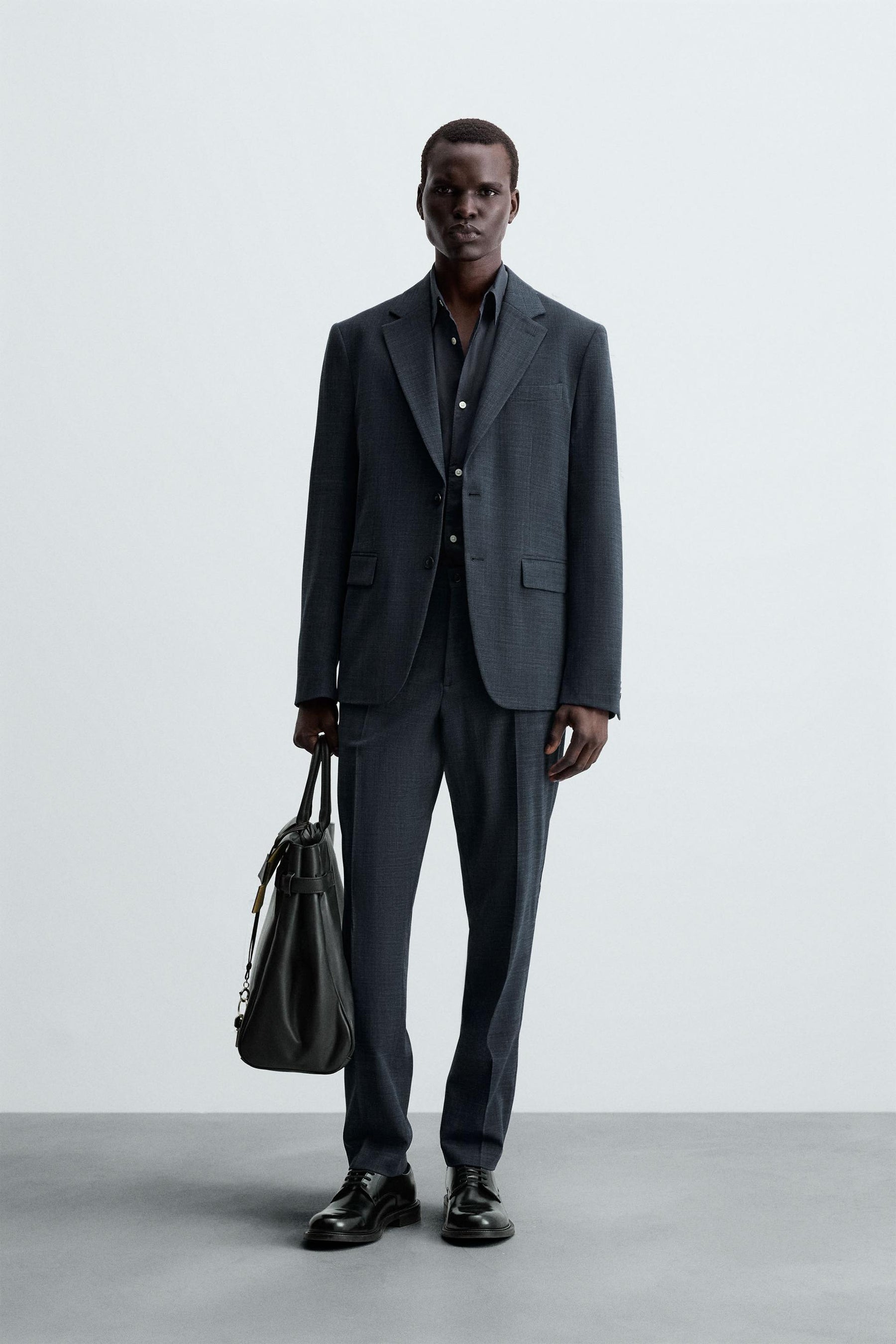TEXTURED SUIT BLAZER - Image 1