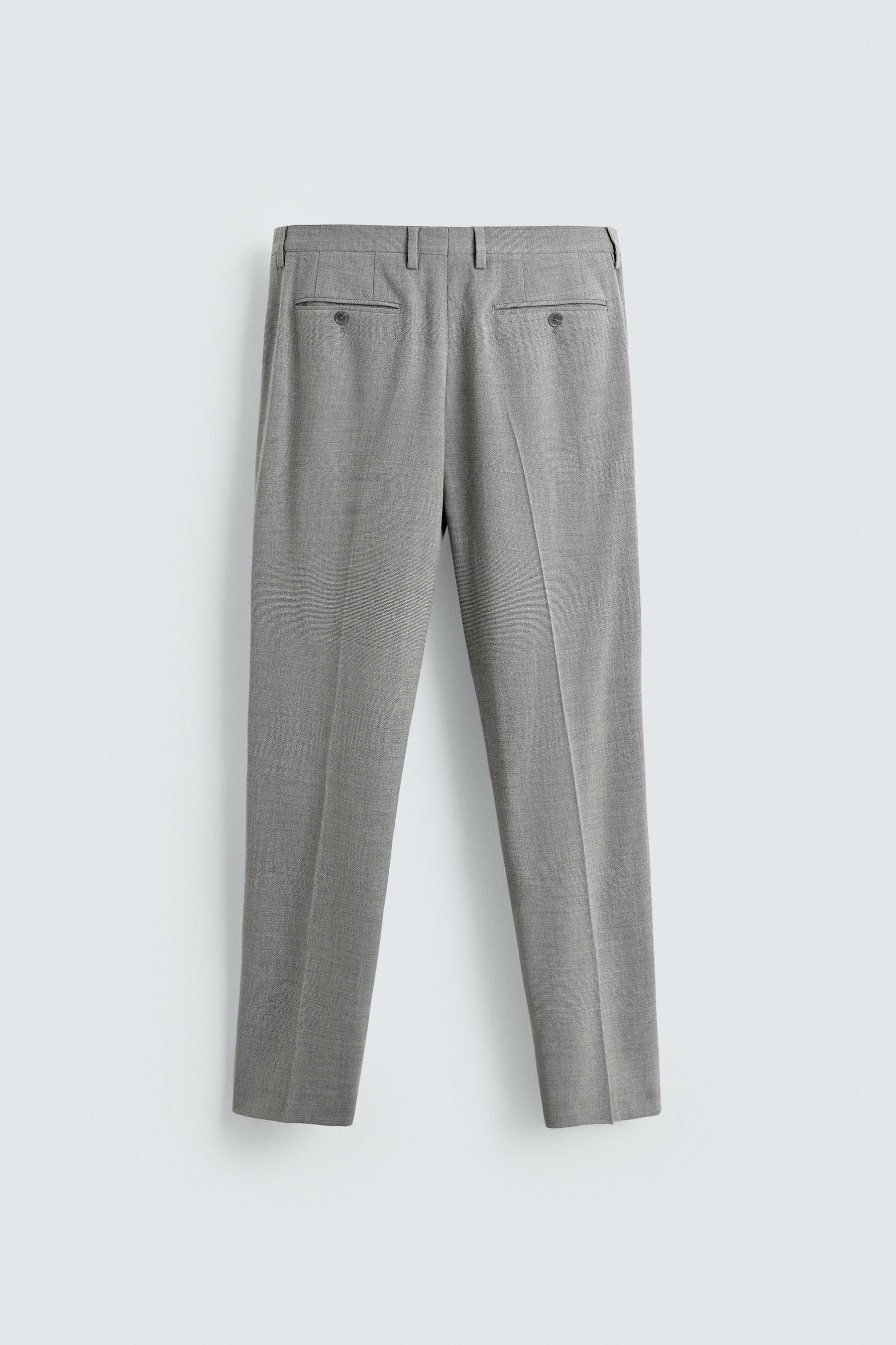 TEXTURED SUIT TROUSERS - Image 7