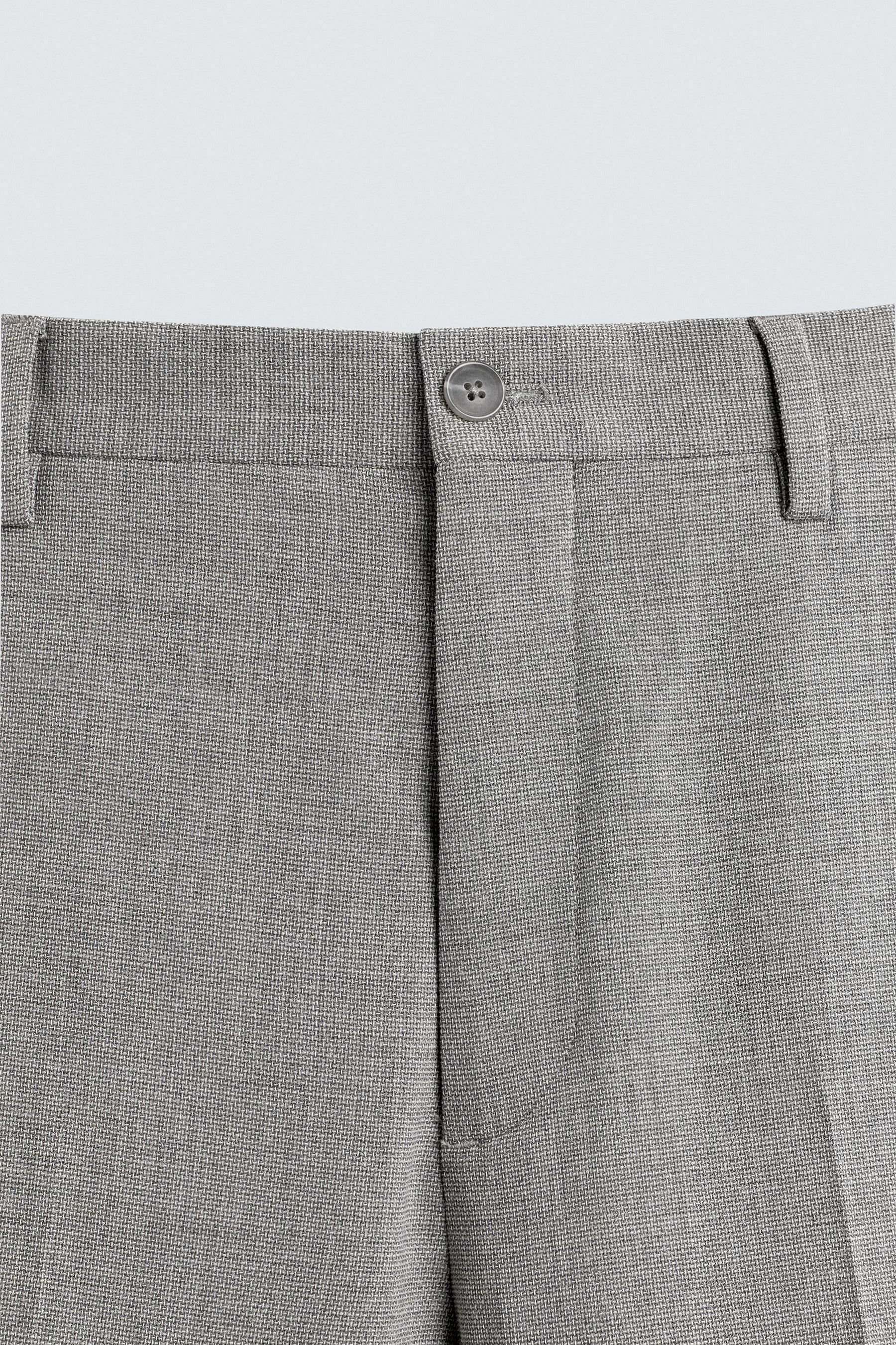 TEXTURED SUIT TROUSERS - Image 8