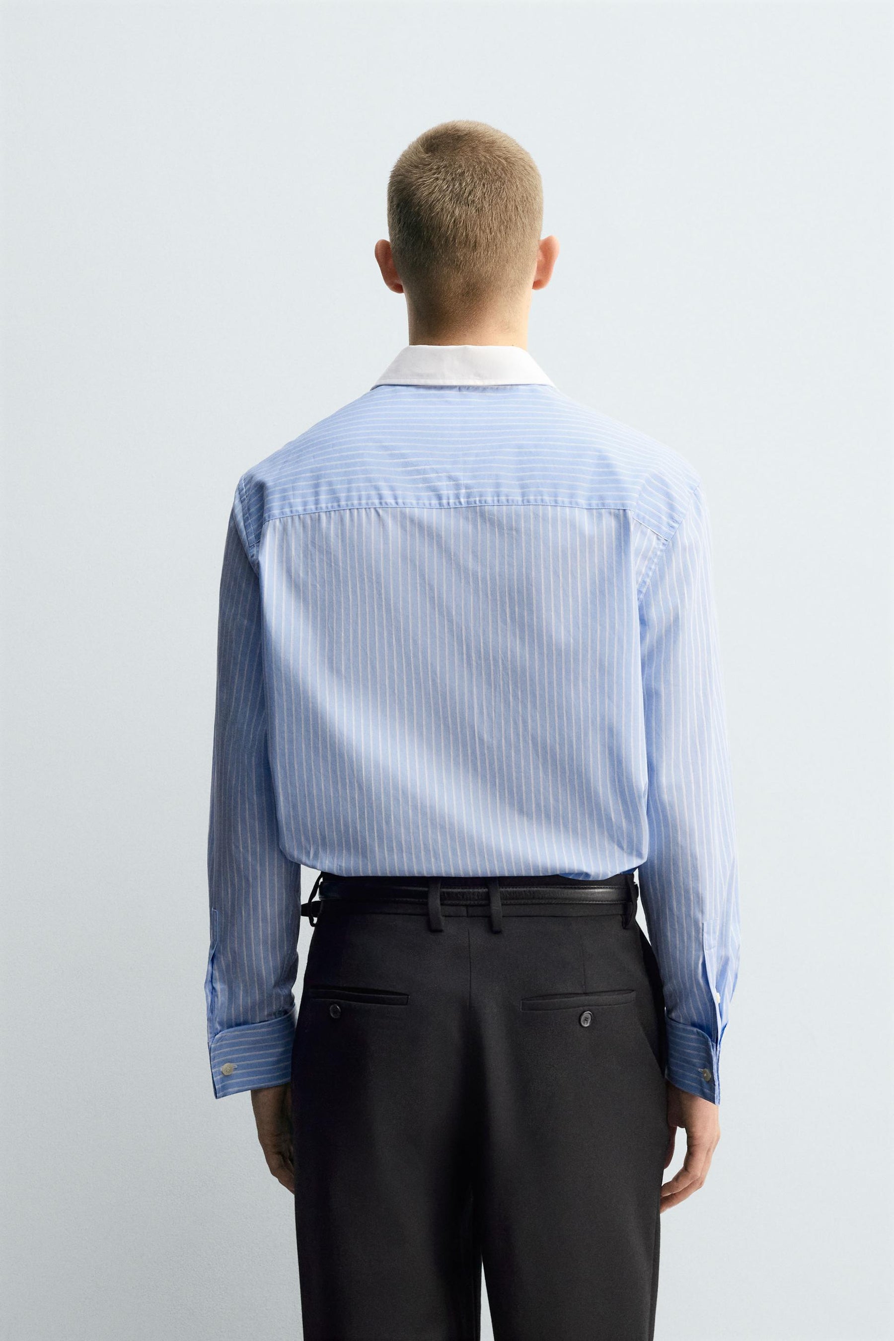 STRIPED SHIRT WITH CUFFLINK CUFFS - Image 3
