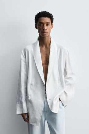 RELAXED FIT LINEN BLAZER - Image 2