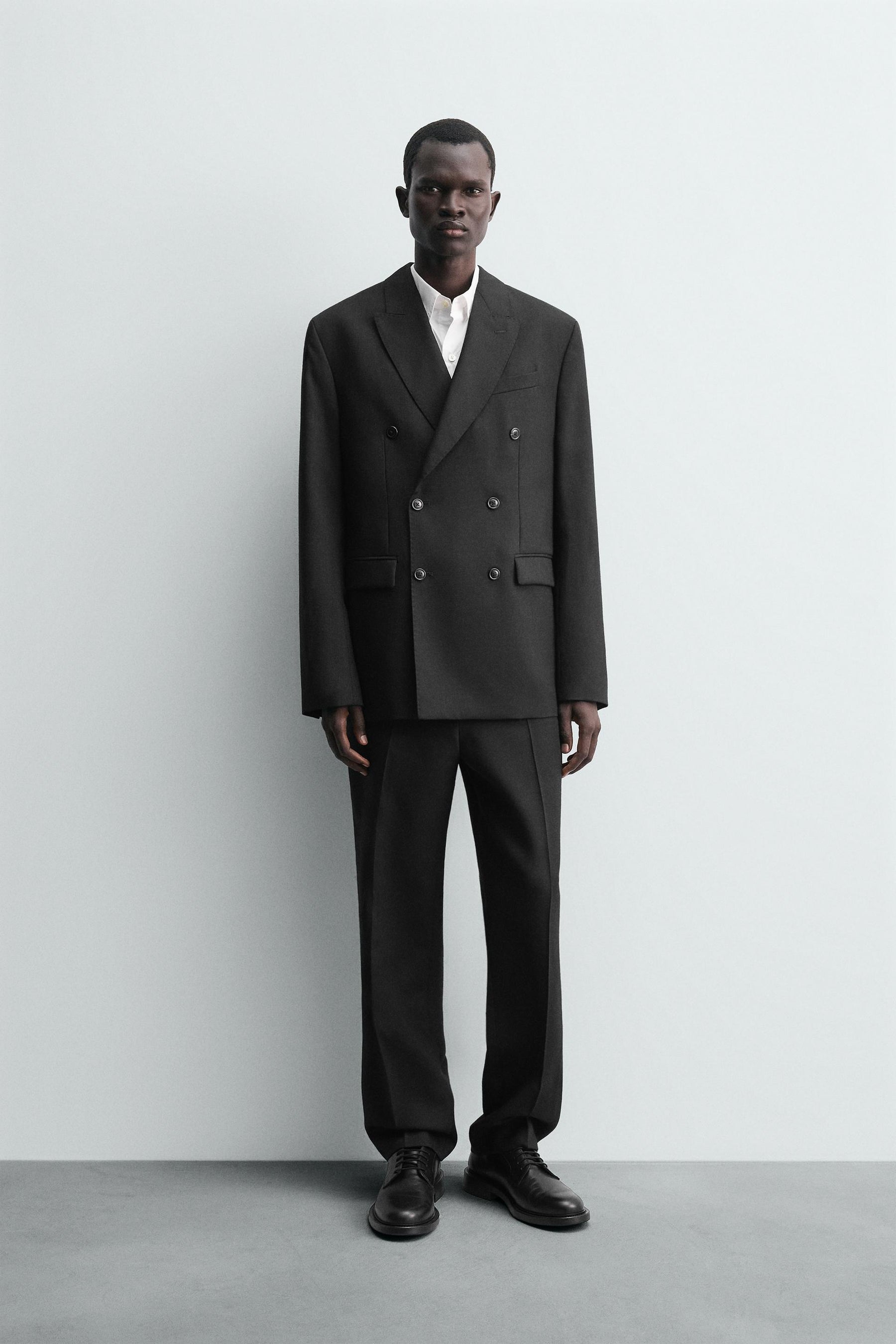 DOUBLE-BREASTED WOOL SUIT BLAZER - Image 1