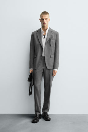 CHECK SUIT TROUSERS - Image 1