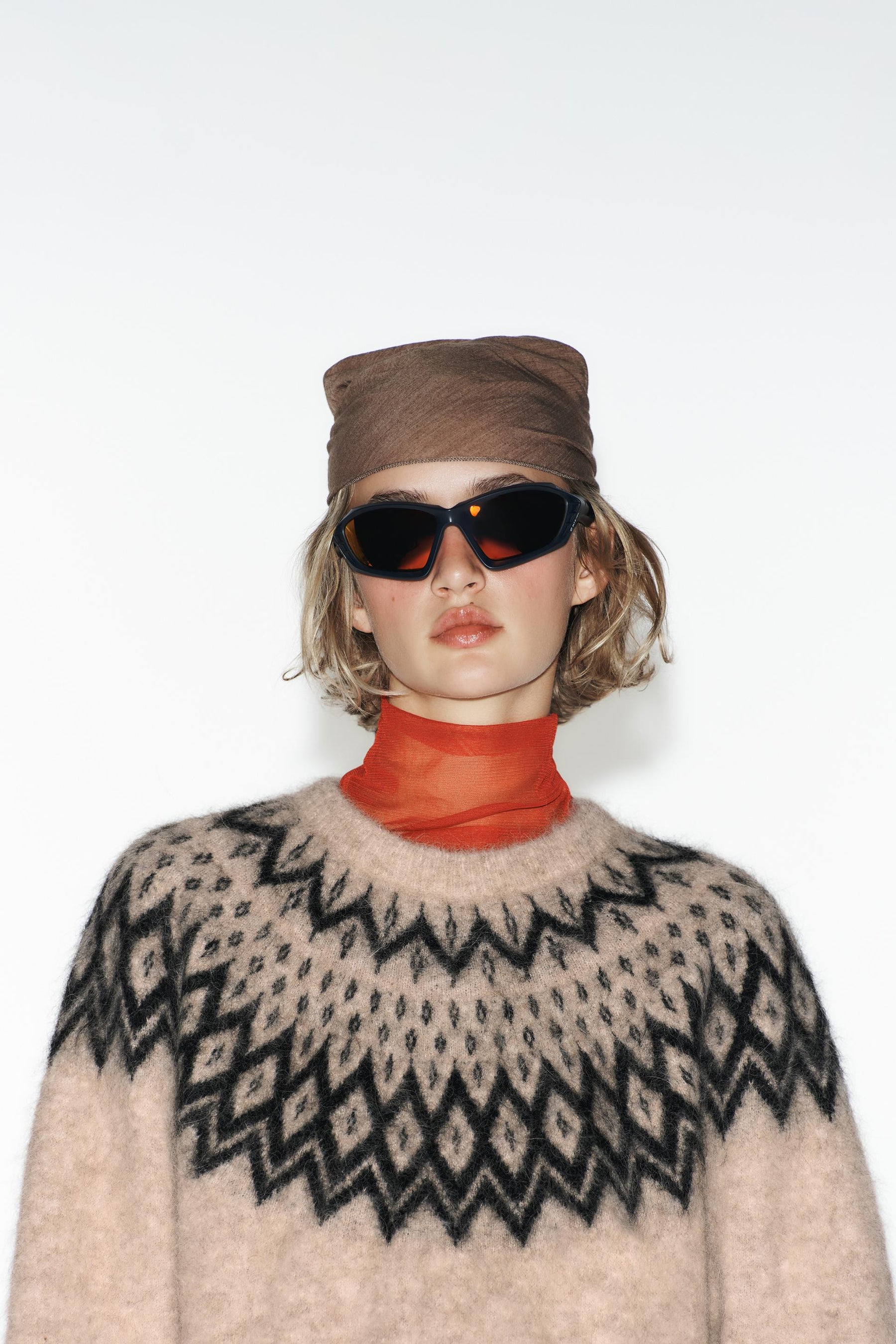 Alpaka-Jacquard-Skispringer