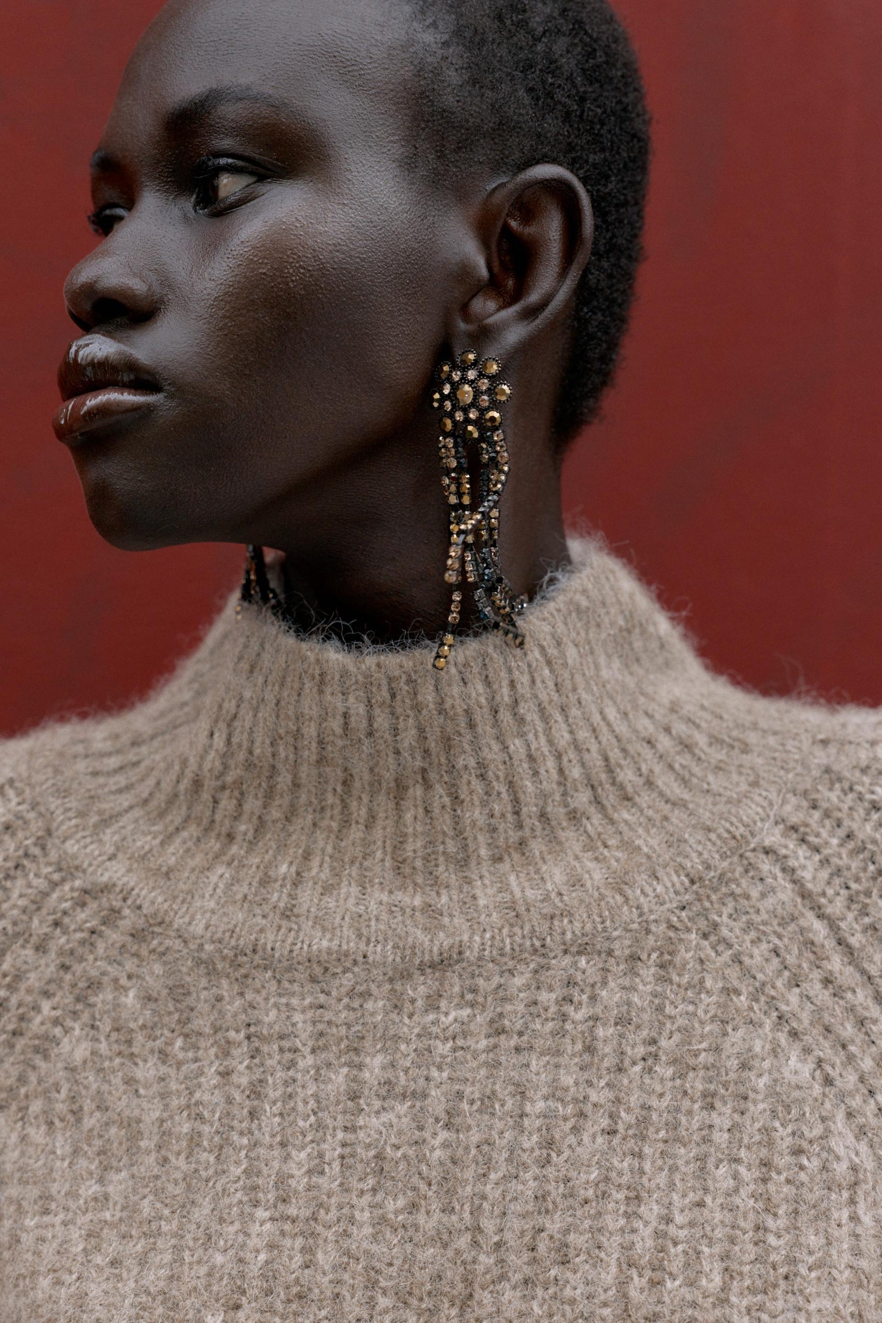 BREIT STRICKPULLOVER