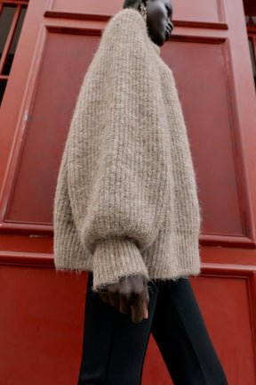 BREIT STRICKPULLOVER