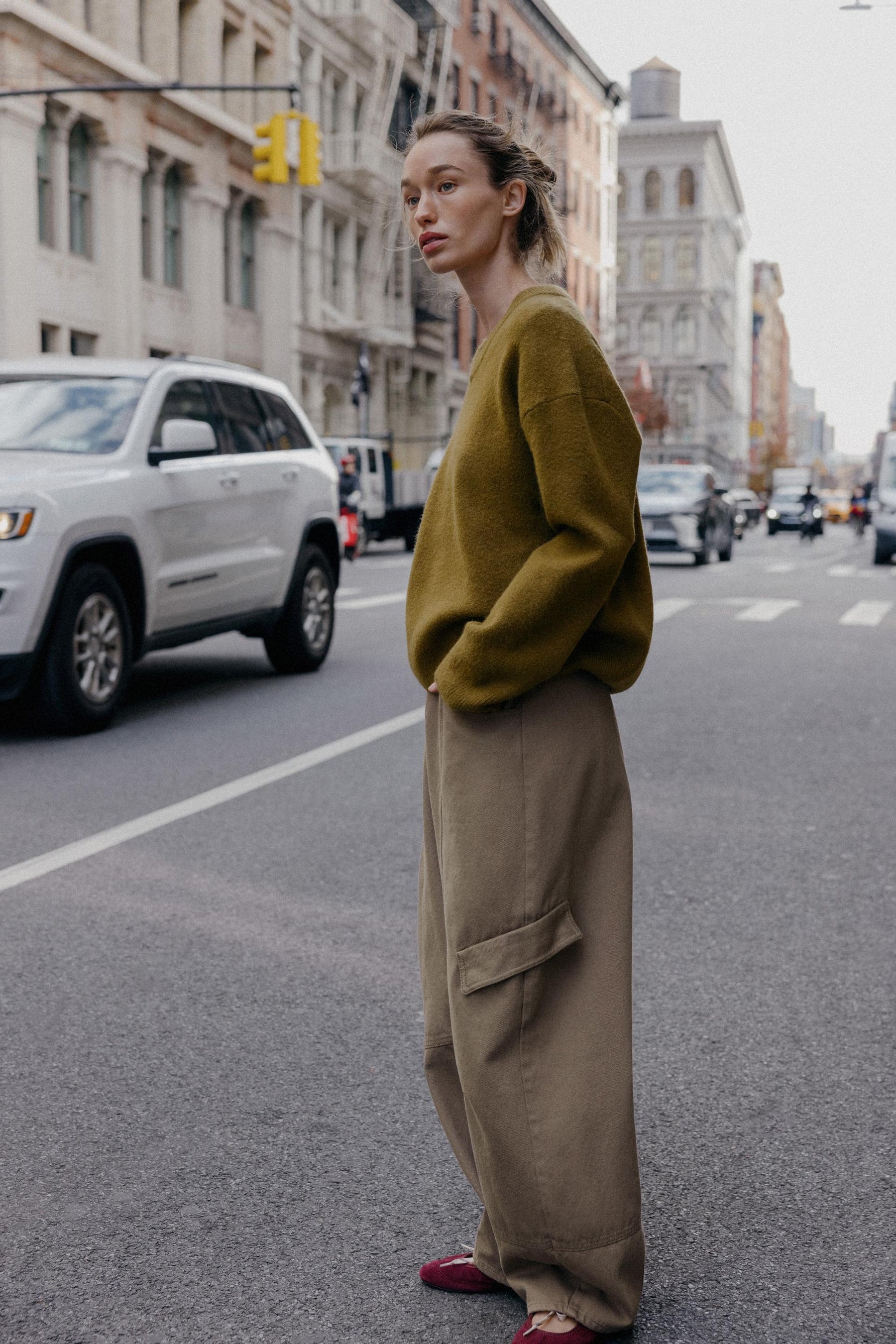 Strickpullover mit V-Ausschnitt