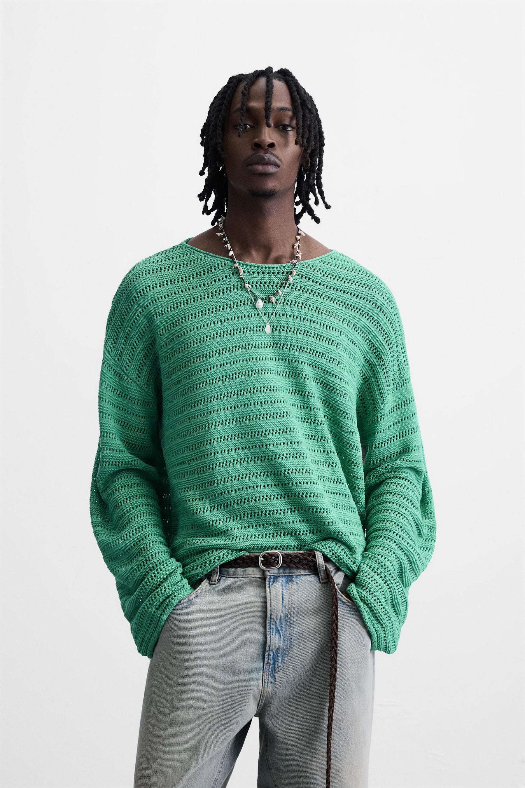 TEXTURED KNIT SWEATER - Image 2