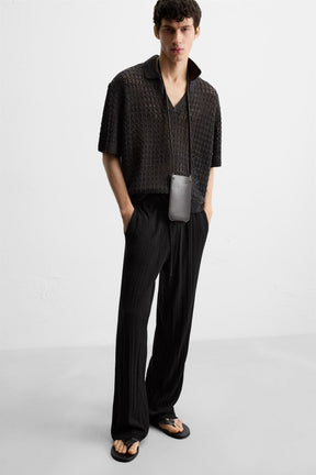TEXTURED KNIT TROUSERS - Image 5