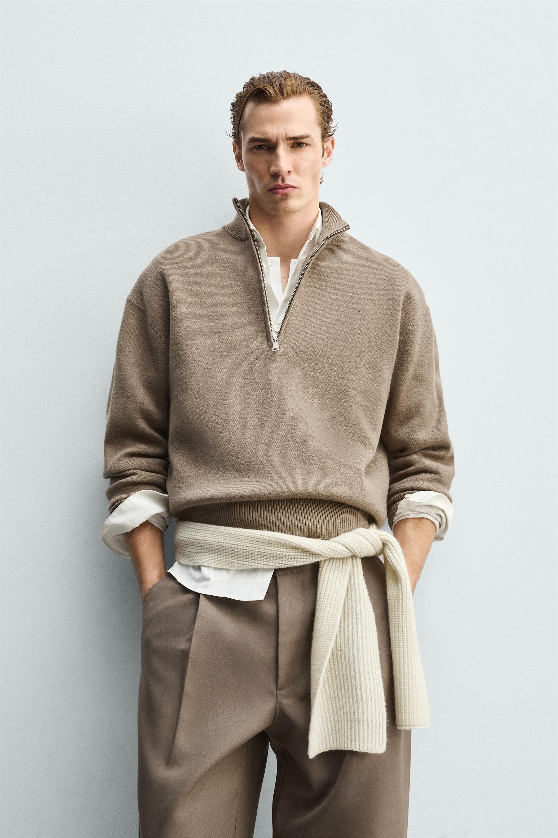 Pullover mit Reißverschlusskragen