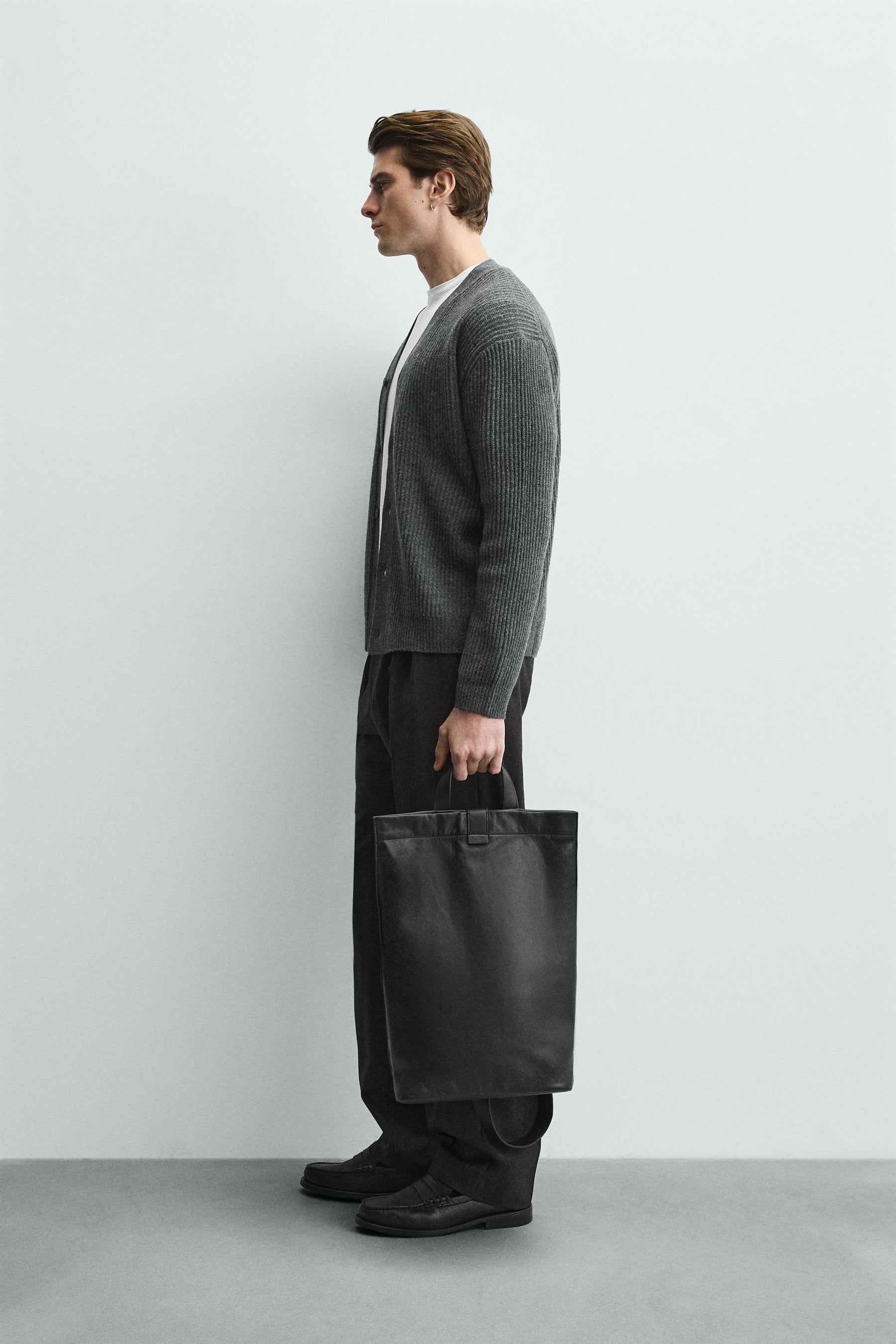 Strickjacke aus strukturierter Wolle