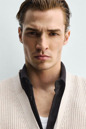 Strukturierter, lässiger Cardigan